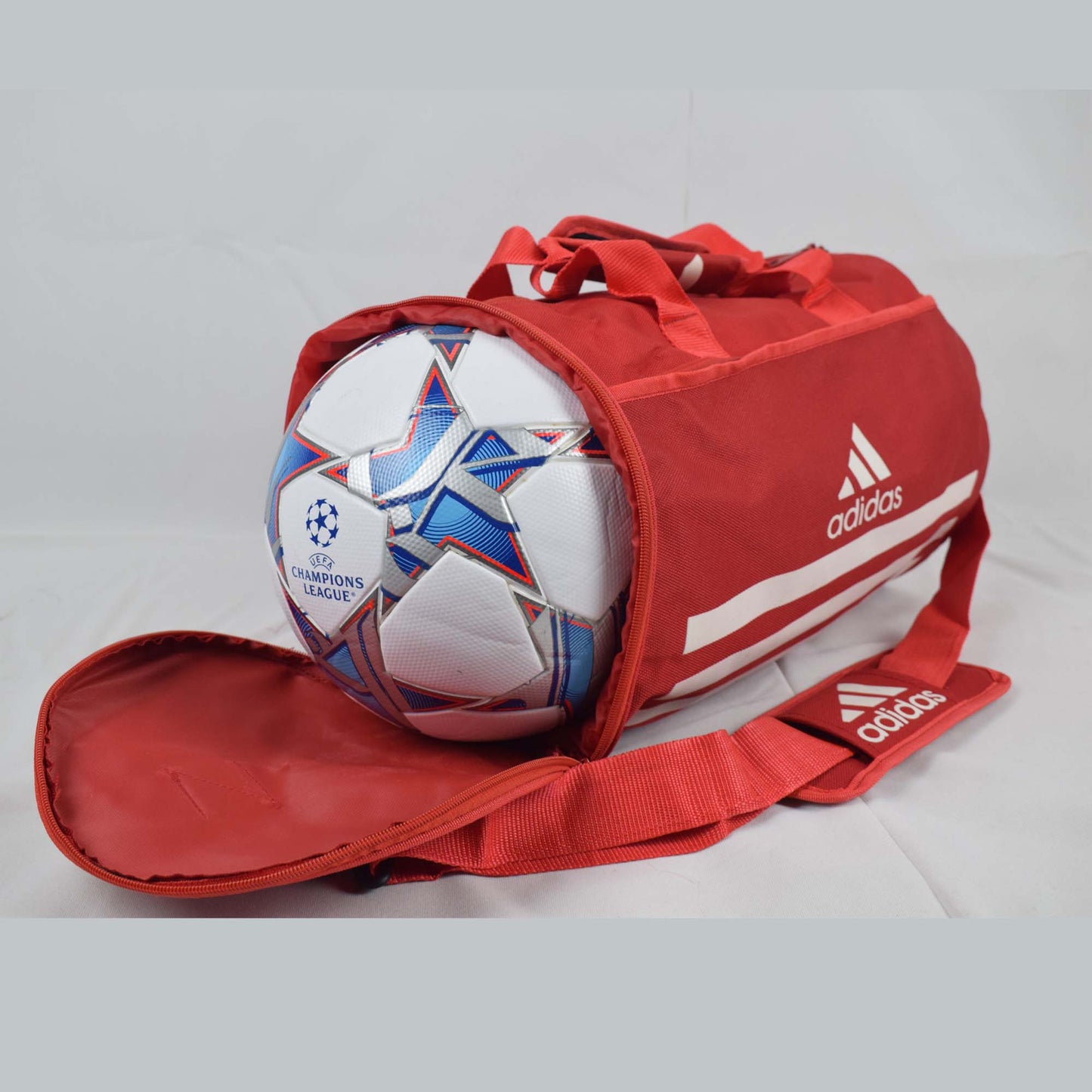 Ads Duffle bag With Shoe Compartment Red & Black - 18 inches