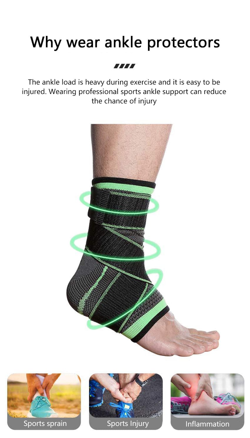 Ankle Support brace 1 pair (2 pieces) - Black Tango Sports