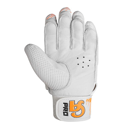 CA PRO Batting Gloves - PRO 5000 for Adults - Right Handed White/Orange