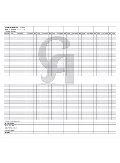 Score Book - 60 Innings