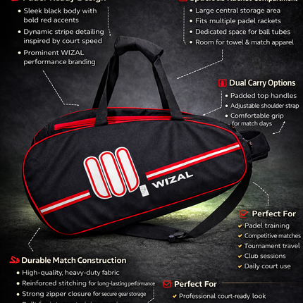 Wizal Premium Padel Racket Duffle Bag