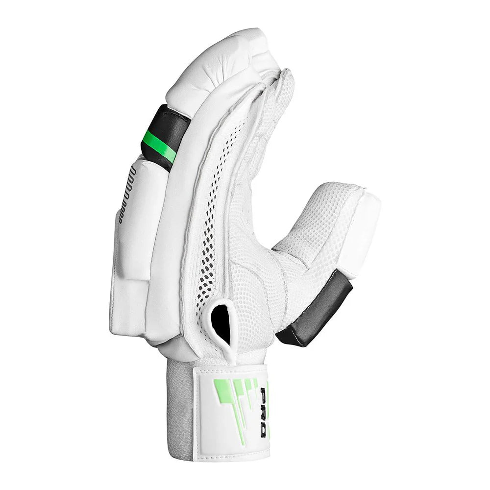 CA Cricket Batting Gloves - Pro 15000 For Adults - Right Handed White/Green