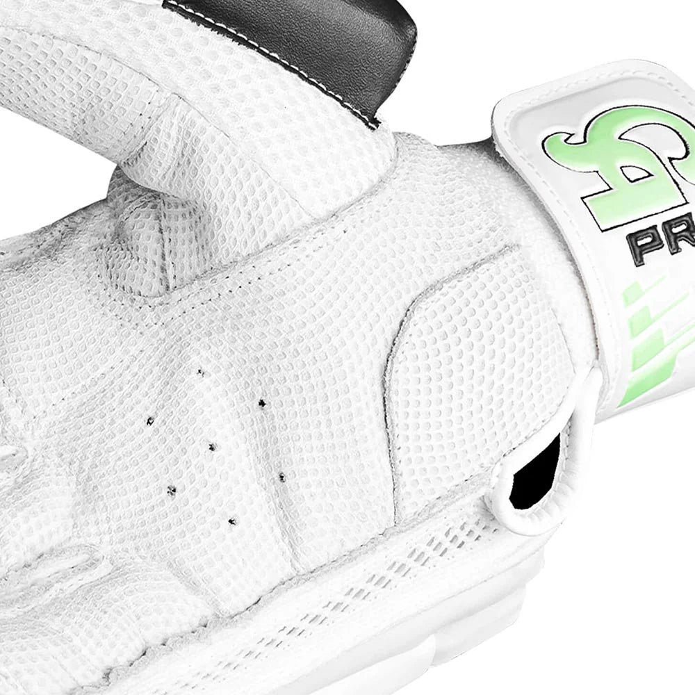 CA Cricket Batting Gloves - Pro 15000 For Adults - Right Handed White/Green