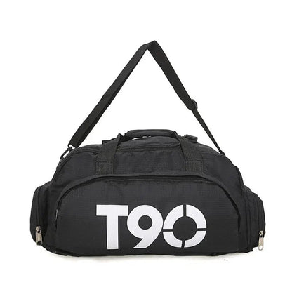 T90 Backpack 2 in 1 with Shoe Compartment - Black