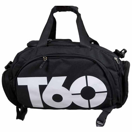 T60 Backpack 2 in 1 with Shoe Compartment - Black
