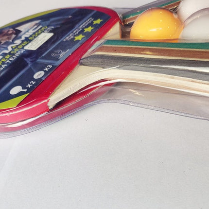 Table Tennis Rackets pack of 2 , Ping Pong Racket Pack with 3 Free Balls - Table tennis Tango Sports