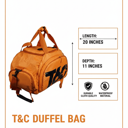 T60 Backpack 2 in 1 with Shoe Compartment - Orange